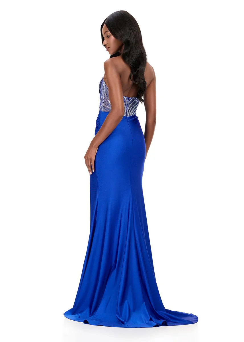 ASHLEYlauren Strapless Ice Queen Prom Dress 12197 - Image 6