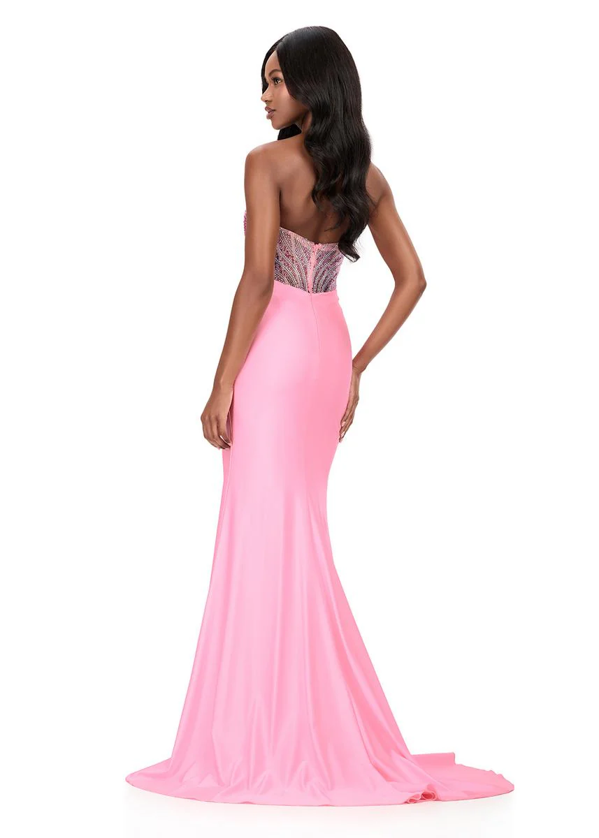 ASHLEYlauren Strapless Ice Queen Prom Dress 12197 - Image 8