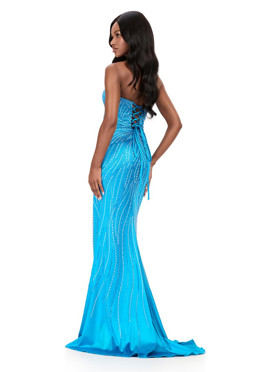 ASHLEYlauren Fitted Hot Stone Prom Dress 12202 - Image 4