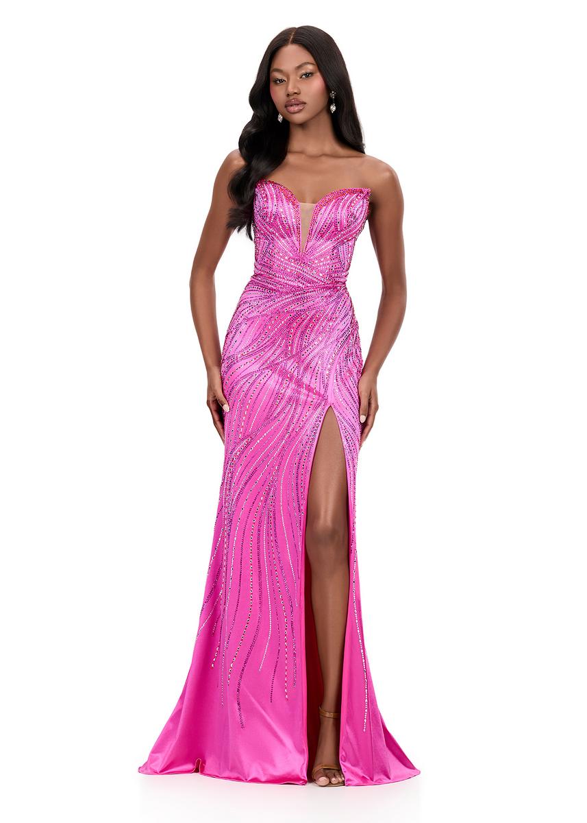 ASHLEYlauren Fitted Hot Stone Prom Dress 12202 - Image 5