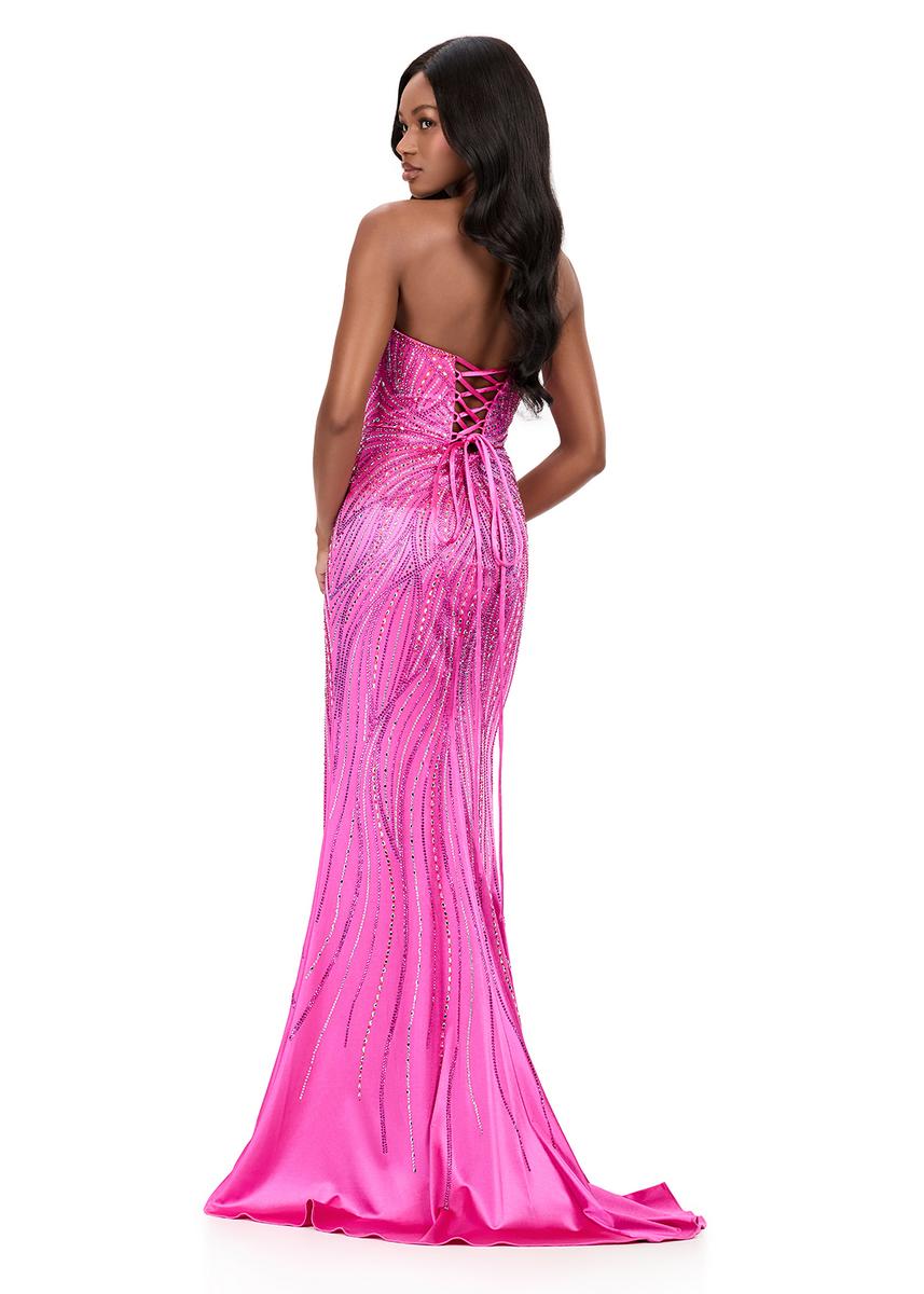 ASHLEYlauren Fitted Hot Stone Prom Dress 12202 - Image 6