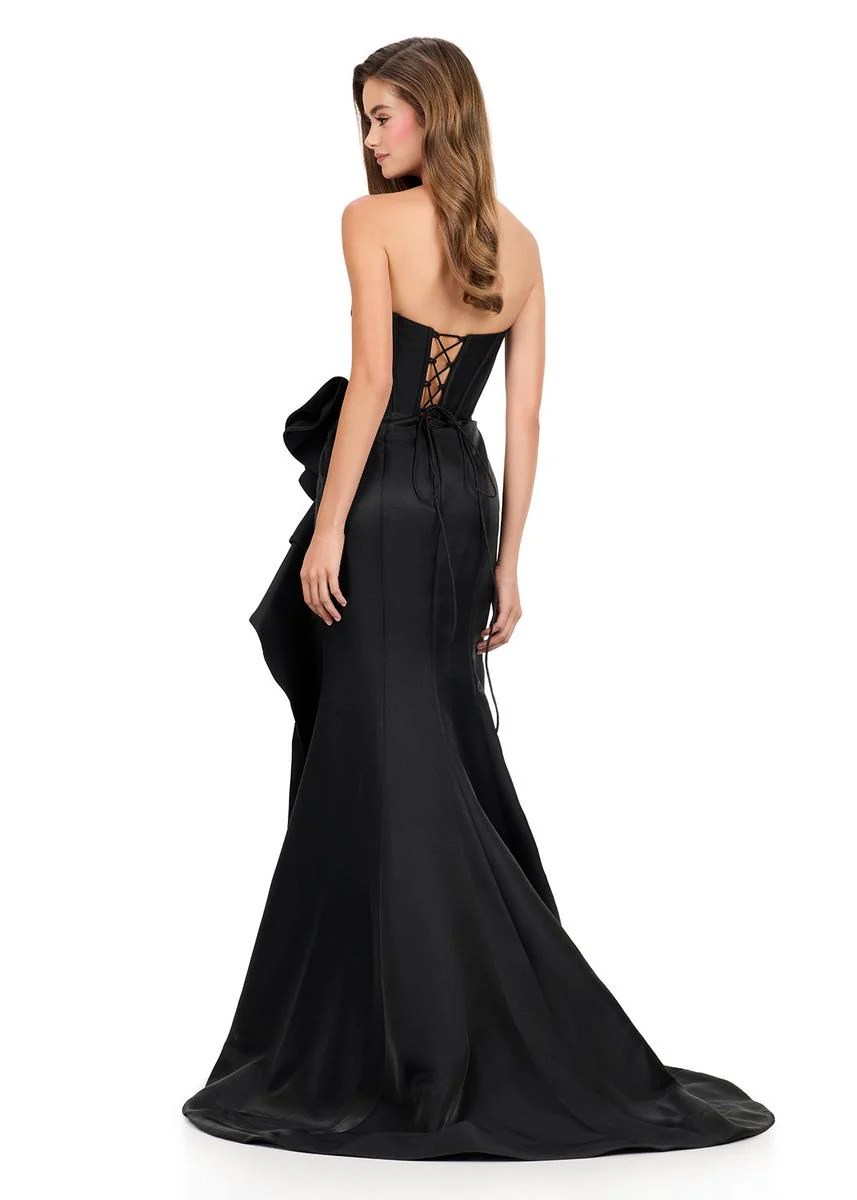 ASHLEYlauren Strapless Side Ruffle Prom Dress 12212 - Image 18