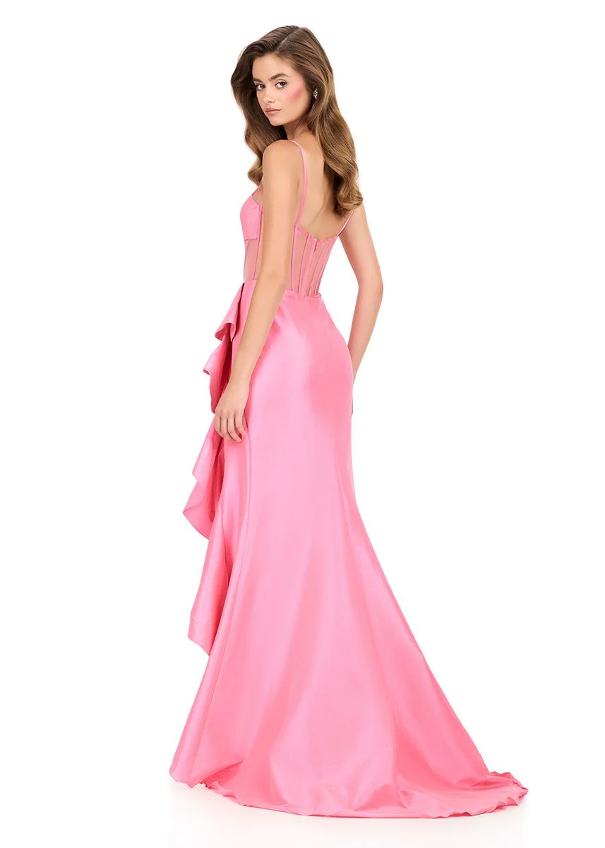 ASHLEYlauren Illusion Corset Prom Dress 12213 - Image 10