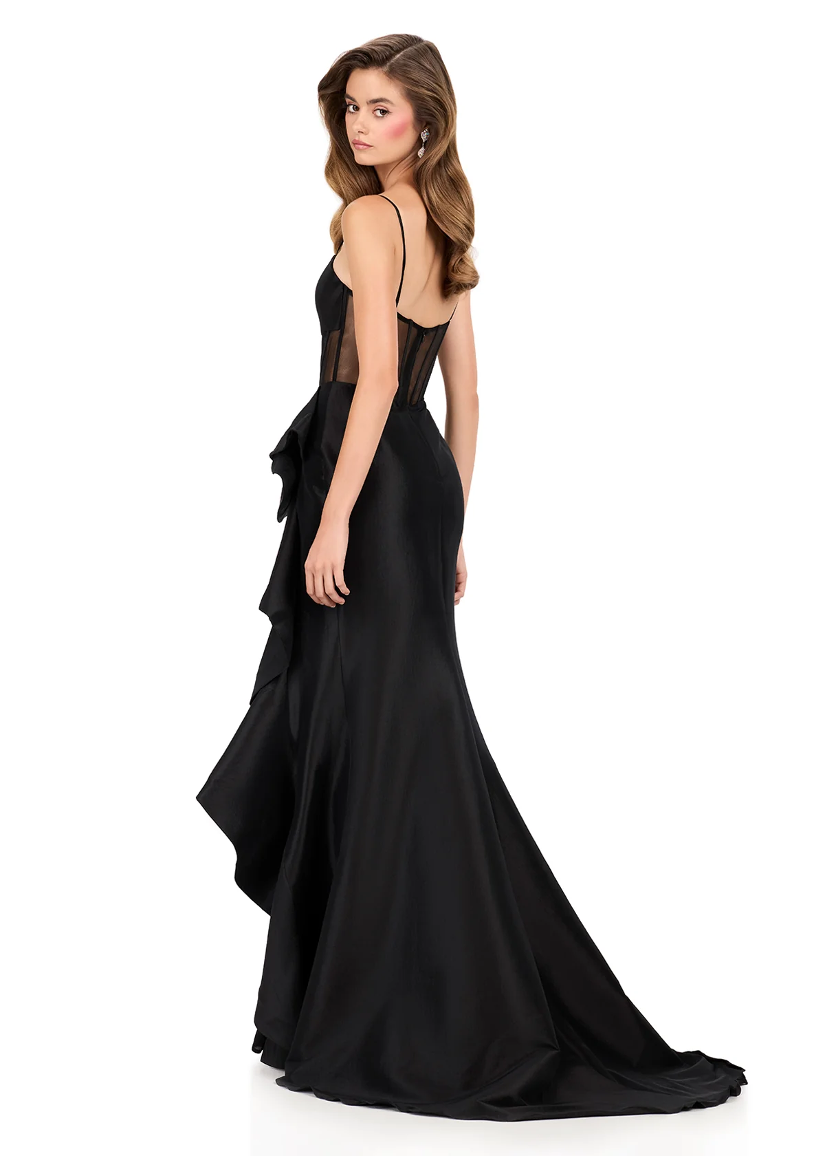 ASHLEYlauren Illusion Corset Prom Dress 12213 - Image 2