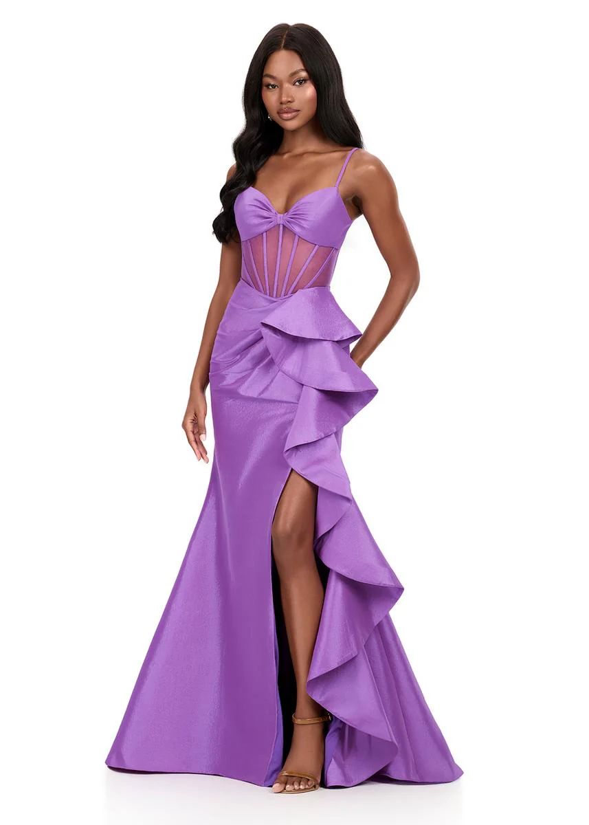 ASHLEYlauren Illusion Corset Prom Dress 12213 - Image 5