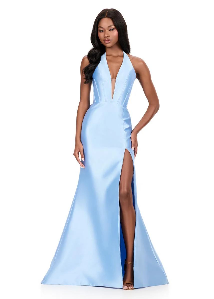ASHLEYlauren Halter Mikado Prom Dress 12214 - Image 18