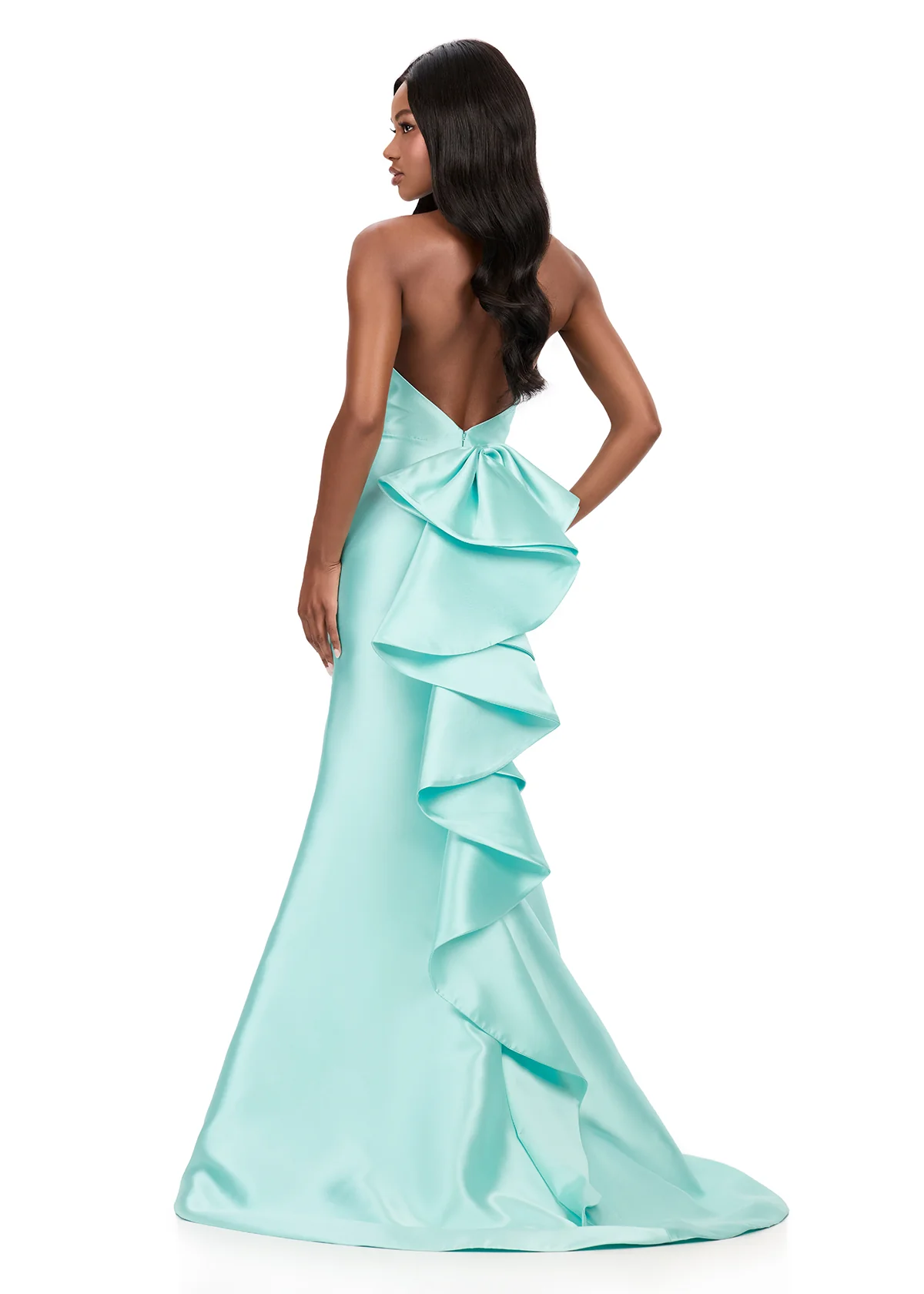 ASHLEYlauren Halter Mikado Prom Dress 12214 - Image 2