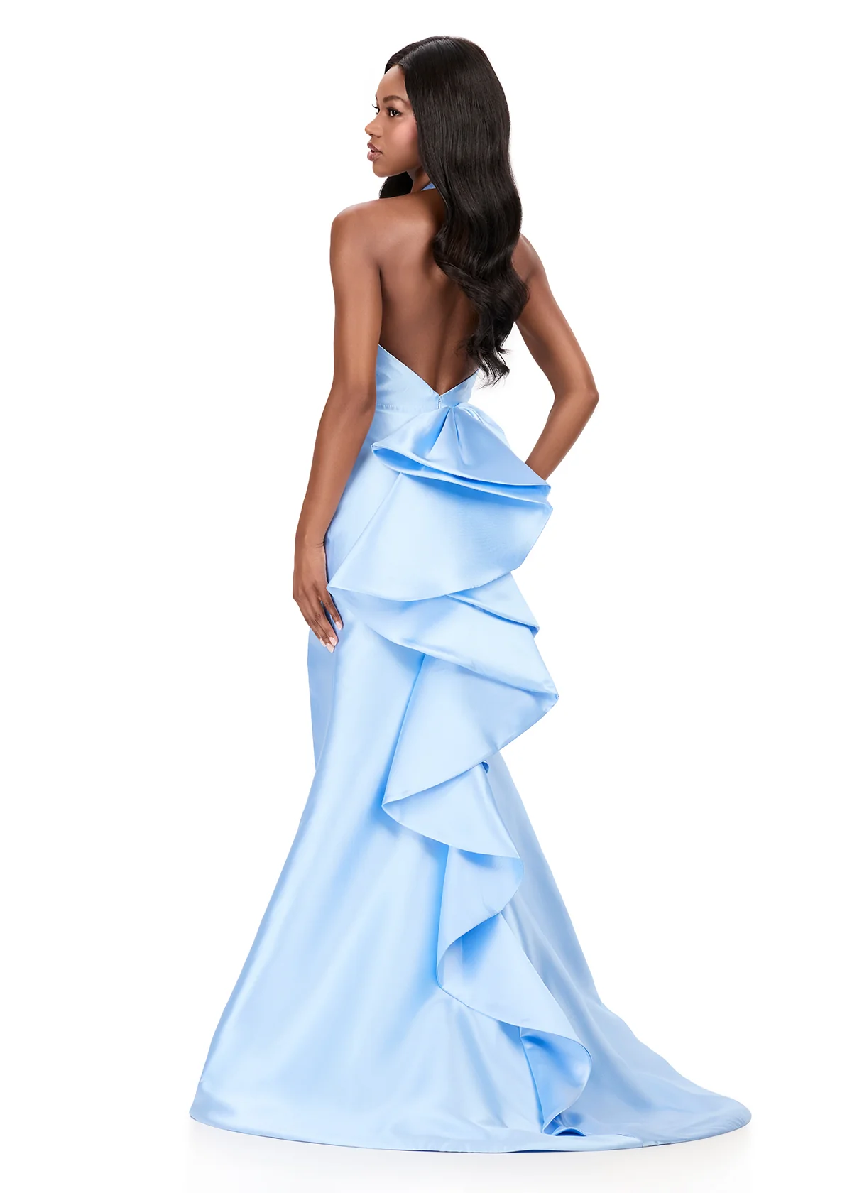 ASHLEYlauren Halter Mikado Prom Dress 12214 - Image 3