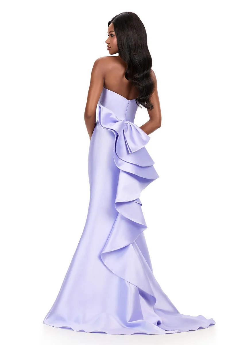ASHLEYlauren Mikado Ruffle Back Prom Dress 12215 - Image 20