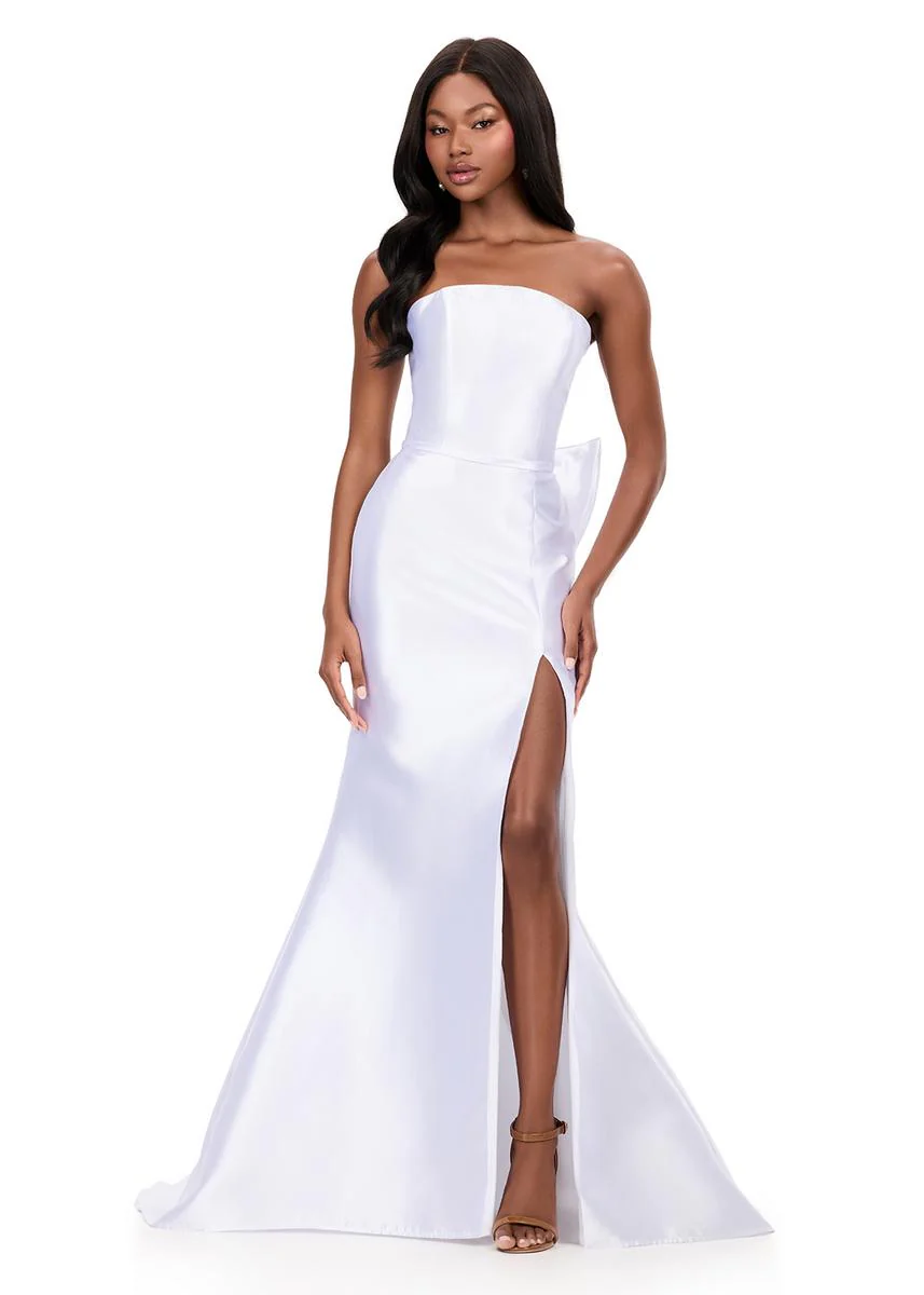 ASHLEYlauren Mikado Ruffle Back Prom Dress 12215 - Image 5