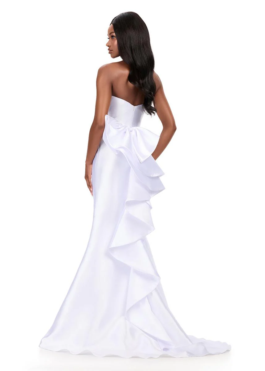 ASHLEYlauren Mikado Ruffle Back Prom Dress 12215 - Image 6