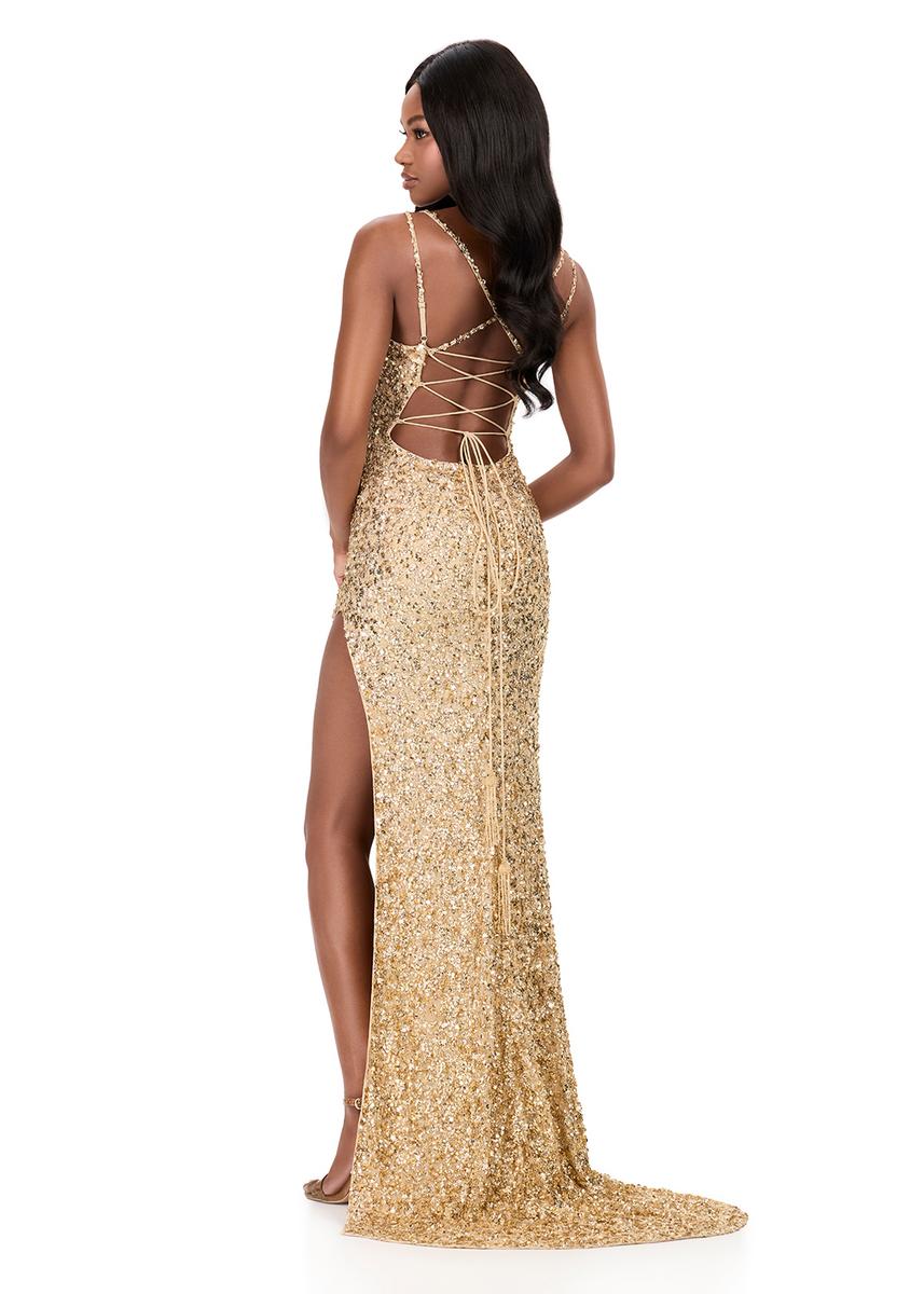 ASHLEYlauren Fitted Open Back Prom Dress 12217 - Image 4