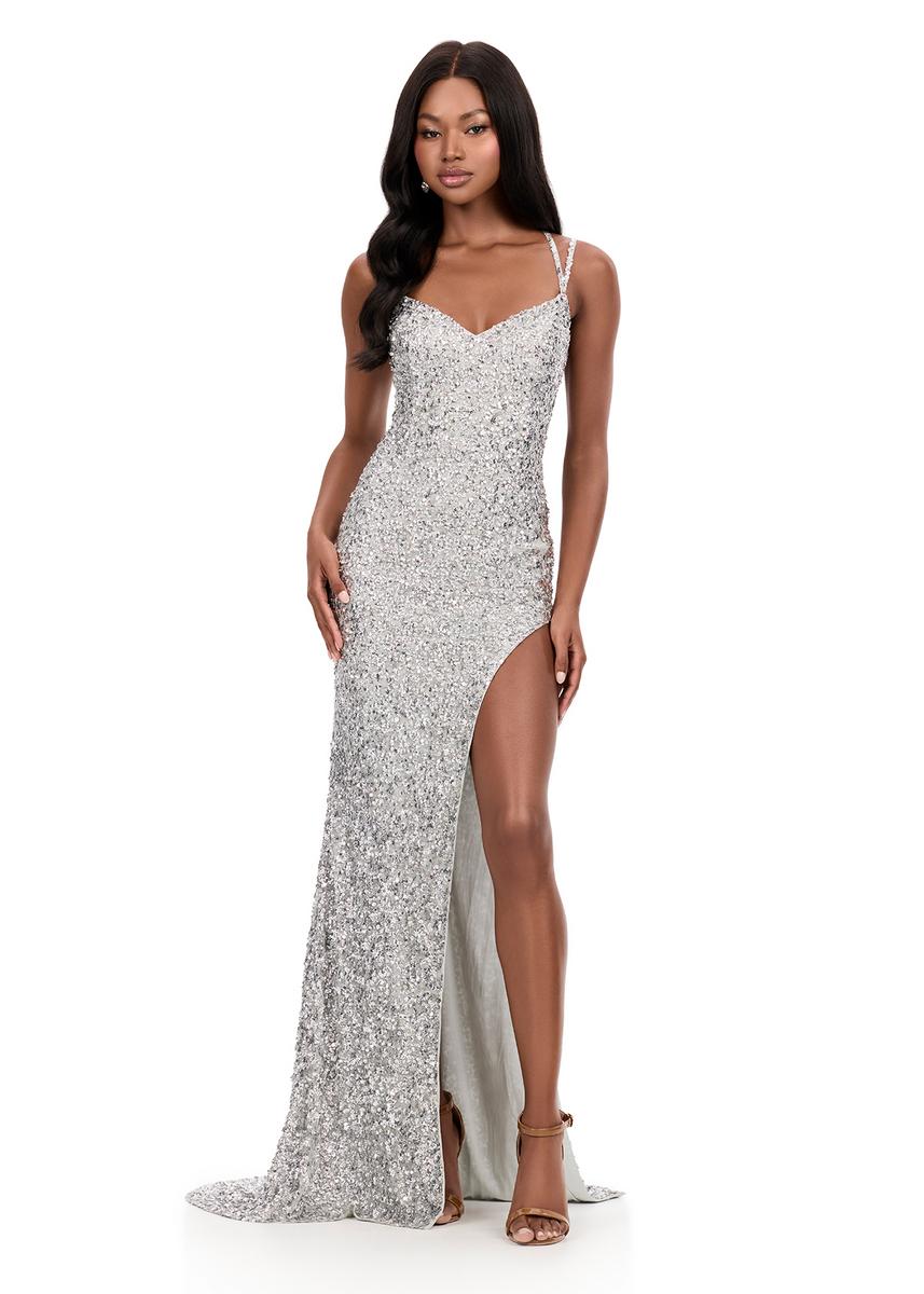 ASHLEYlauren Fitted Open Back Prom Dress 12217 - Image 9
