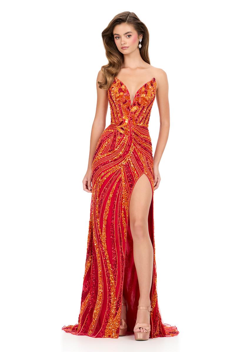 ASHLEYlauren Sequin Lace-up Back Prom Dress 12230 - Image 18