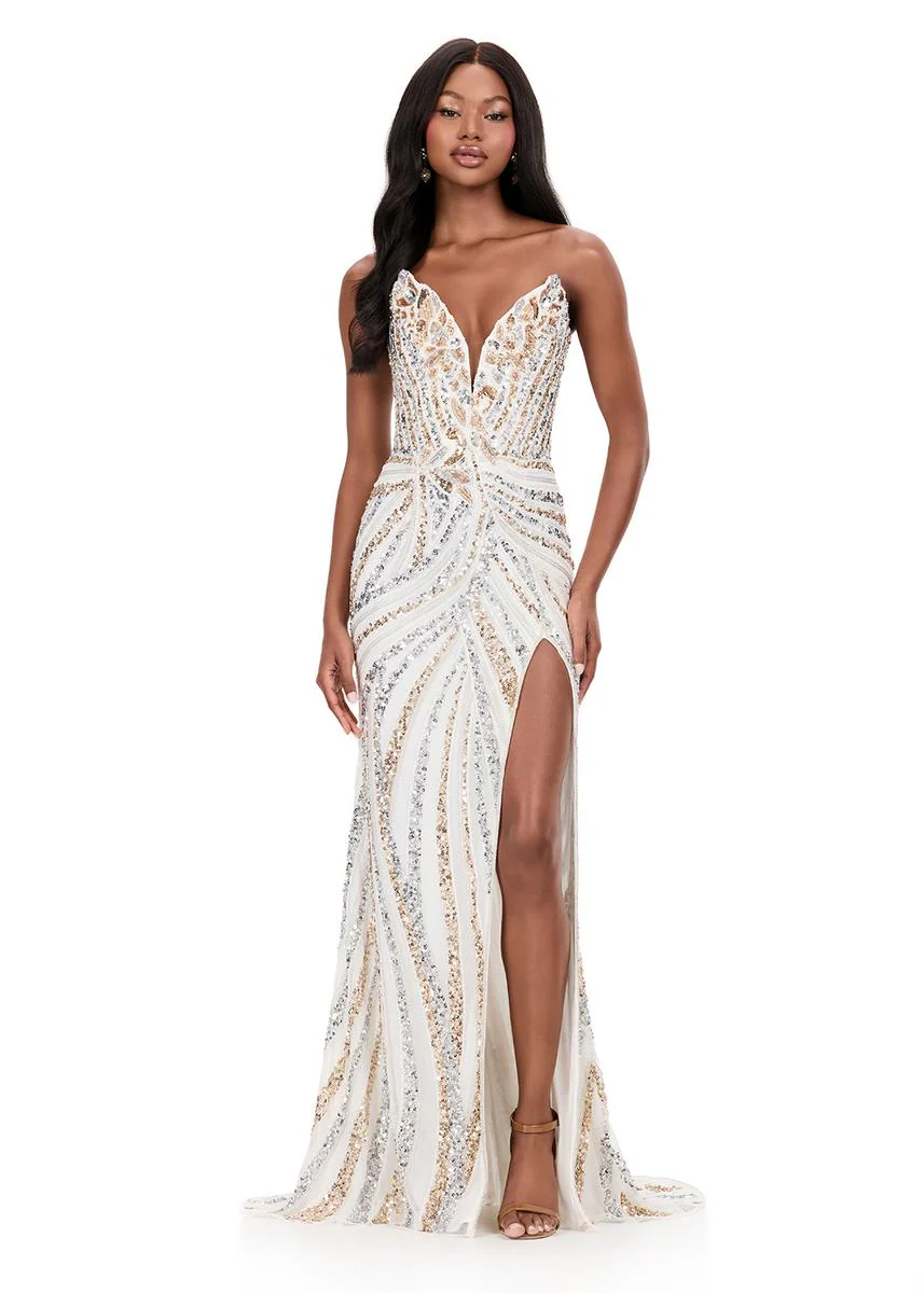 ASHLEYlauren Sequin Lace-up Back Prom Dress 12230 - B - Image 16