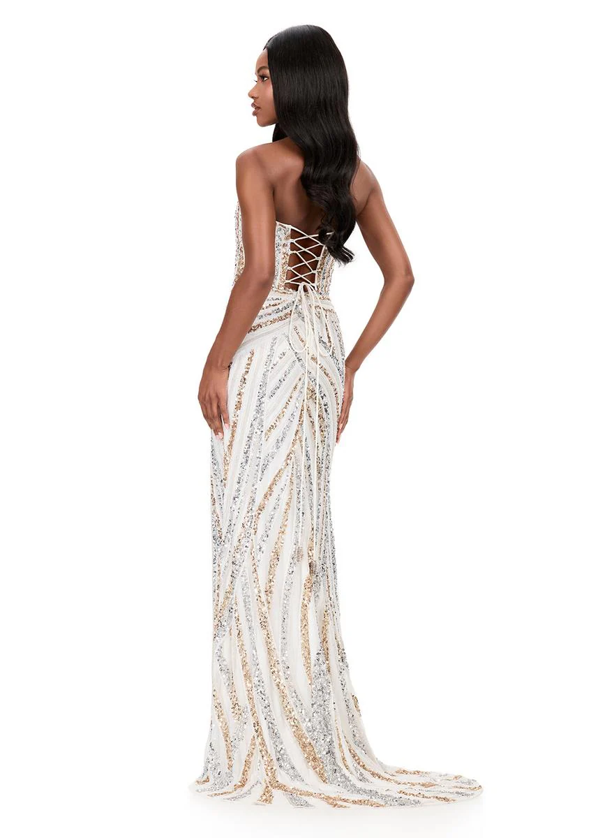ASHLEYlauren Sequin Lace-up Back Prom Dress 12230 - B - Image 17