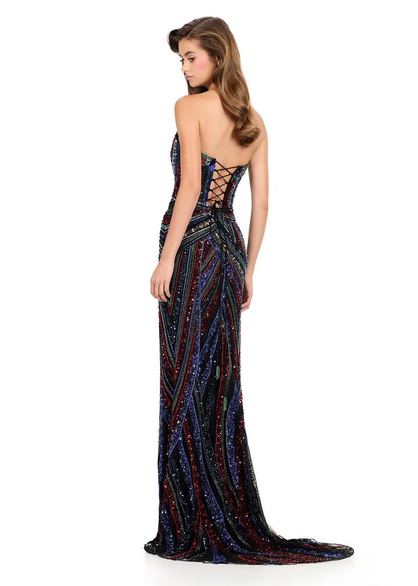 ASHLEYlauren Sequin Lace-up Back Prom Dress 12230 - B - Image 25