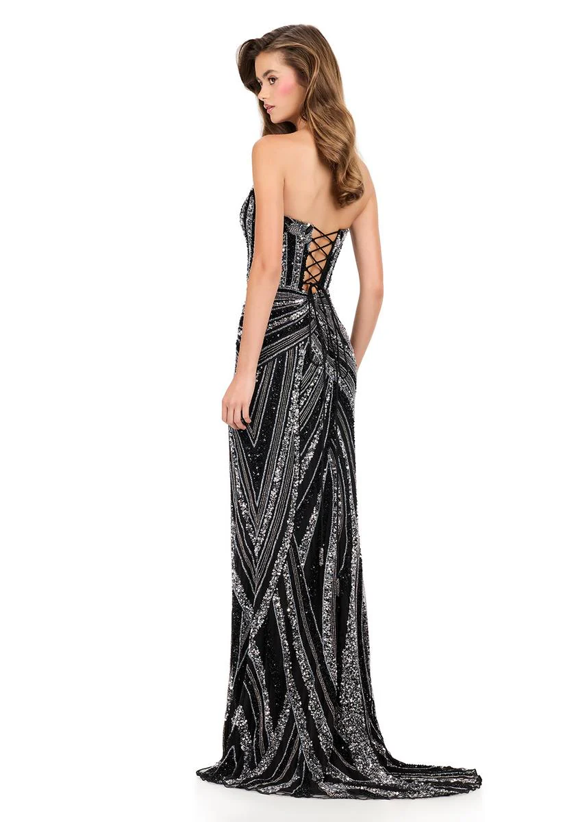 ASHLEYlauren Sequin Lace-up Back Prom Dress 12230 - B - Image 27
