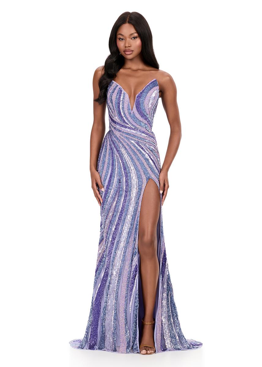 ASHLEYlauren Strapless Beaded Prom Dress 12231 - B - Image 13