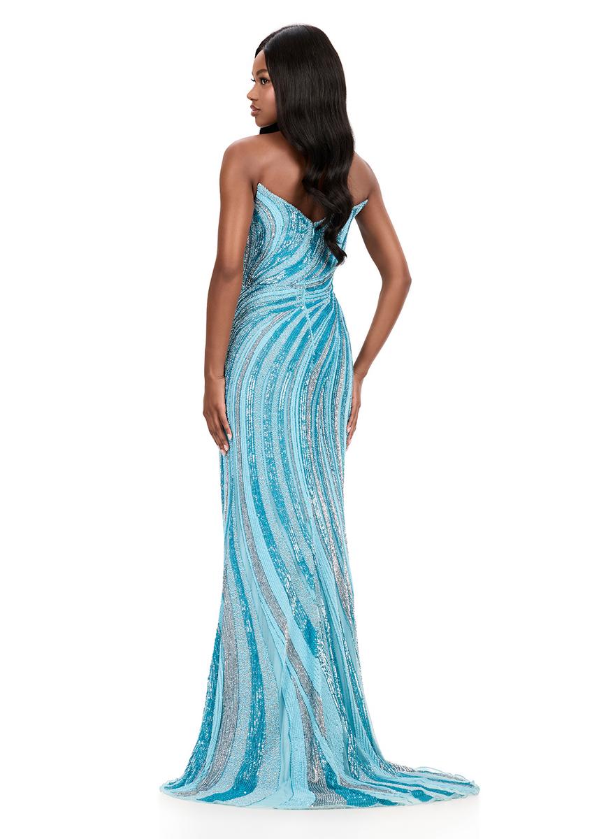 ASHLEYlauren Strapless Beaded Prom Dress 12231 - B - Image 8
