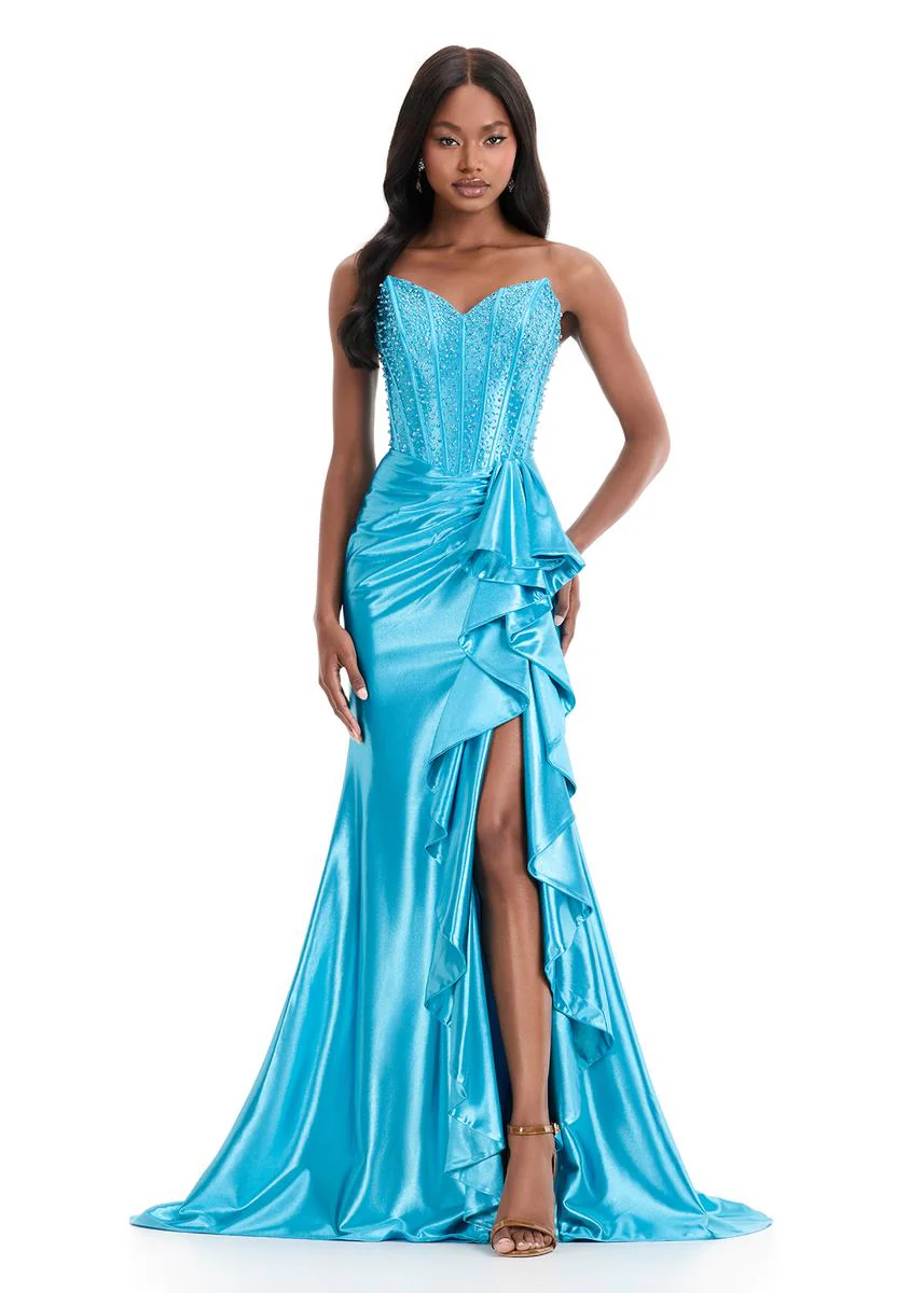 ASHLEYlauren Tight Jersey Prom Dress 12240 - Image 5