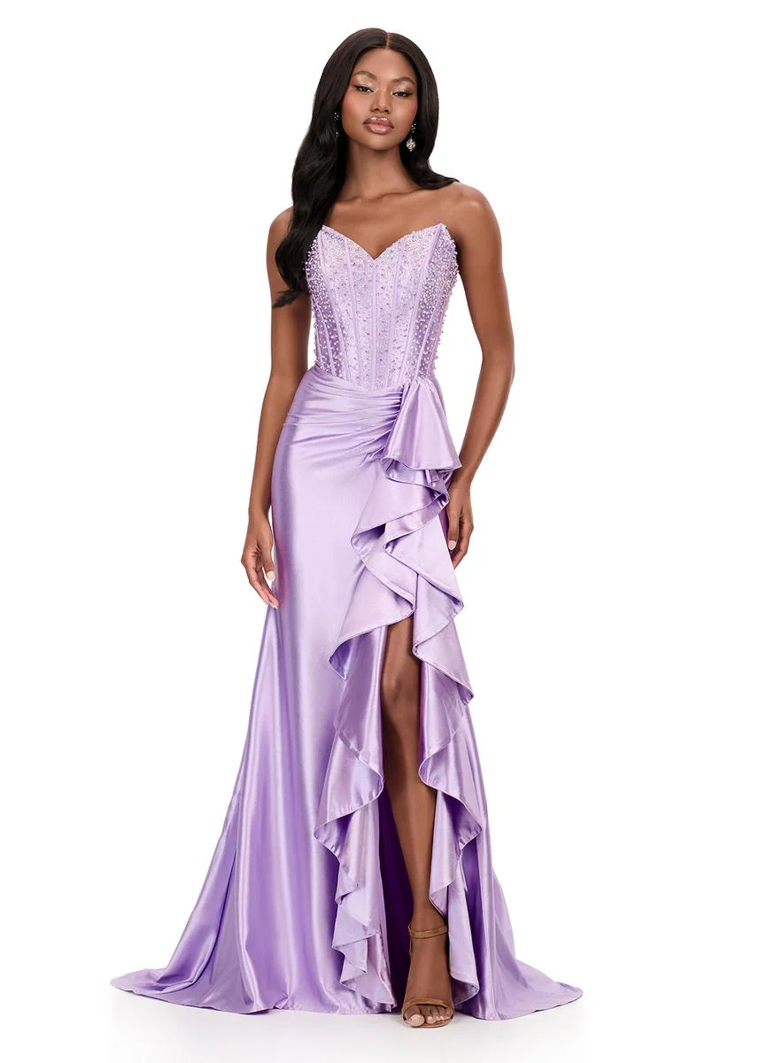 ASHLEYlauren Tight Jersey Prom Dress 12240 - Image 7