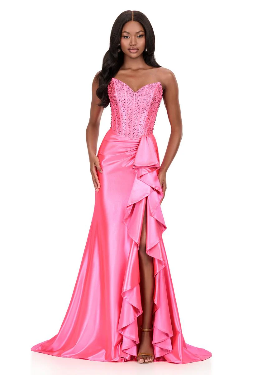 ASHLEYlauren Tight Jersey Prom Dress 12240 - Image 9
