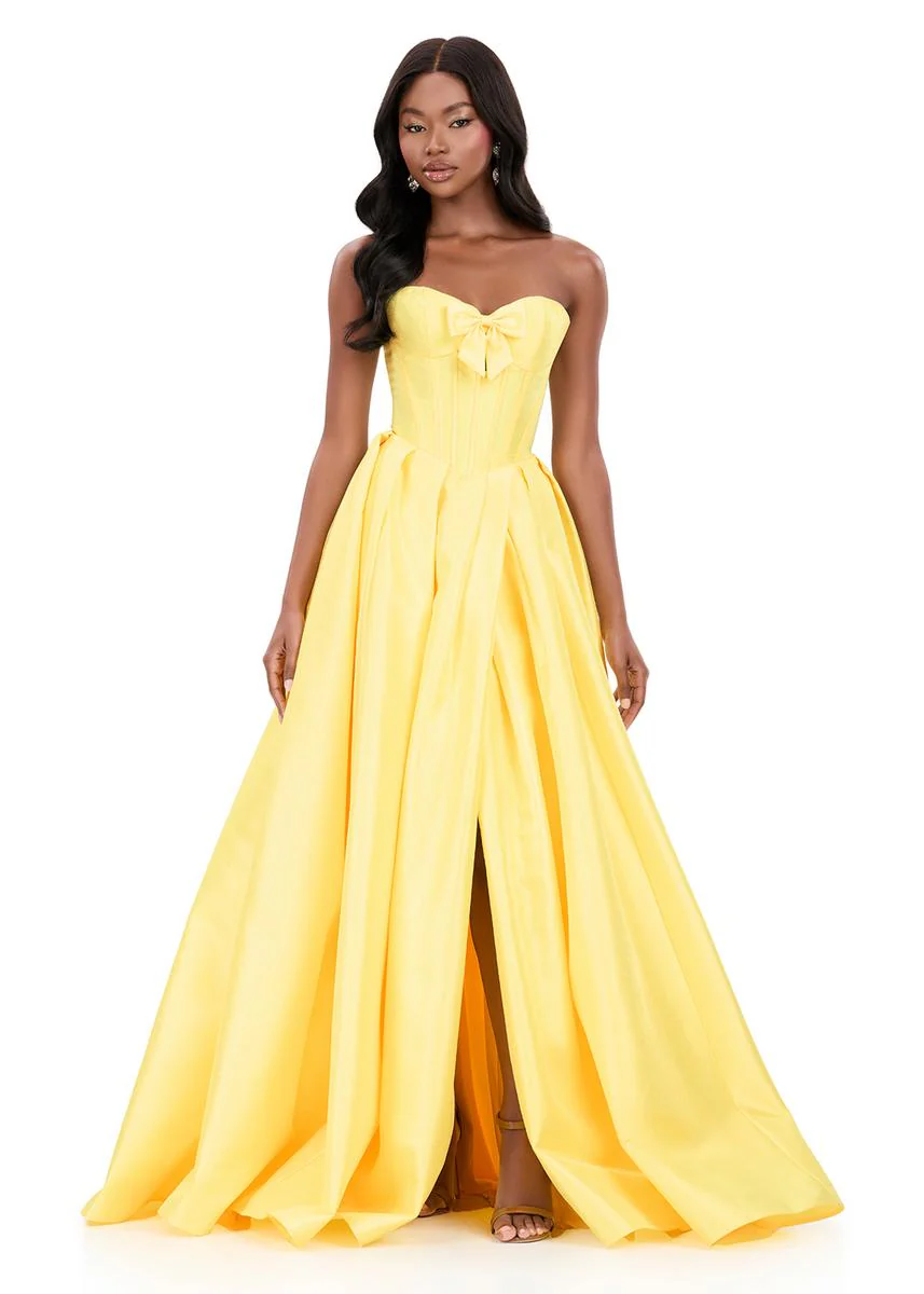 ASHLEYlauren Mikado Corset Ball Gown Dress 12264