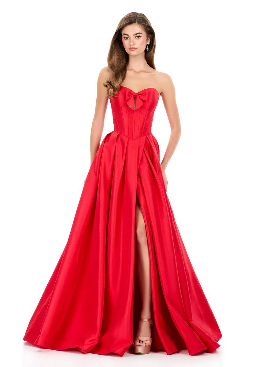 ASHLEYlauren Mikado Corset Ball Gown Dress 12264 - Image 13