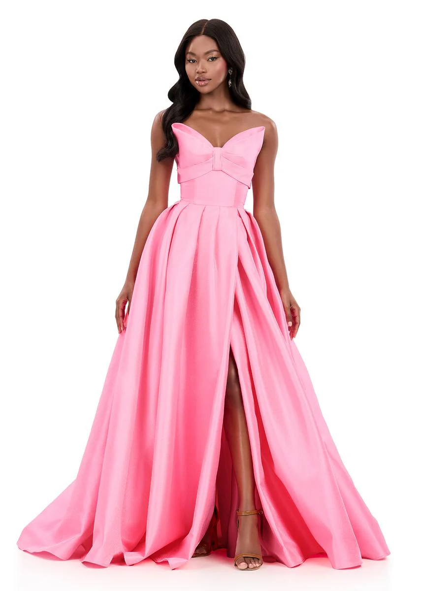 ASHLEYlauren Bow Mikado Ball Gown Prom Dress 12265 - Image 5