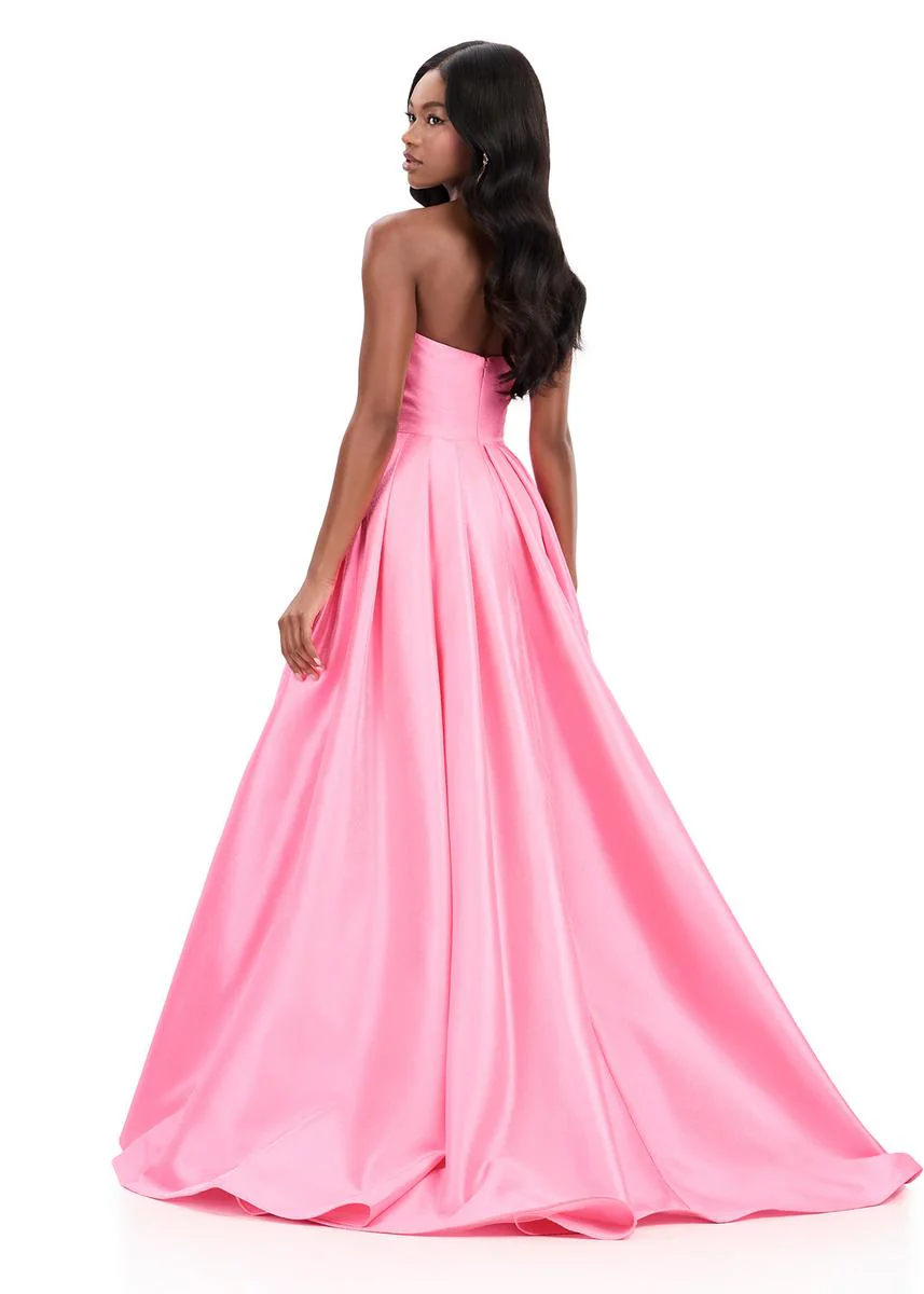 ASHLEYlauren Bow Mikado Ball Gown Prom Dress 12265 - Image 6