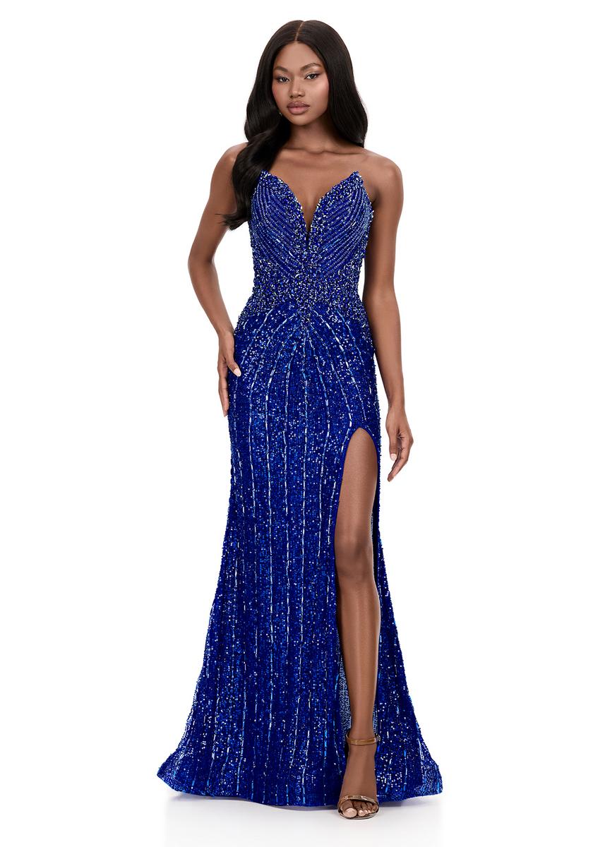 ASHLEYlauren Beaded Glam Prom Dress 12273 - Image 4