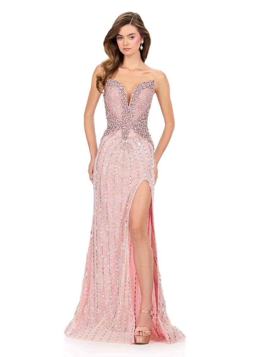 ASHLEYlauren Beaded Glam Prom Dress 12273 - Image 6