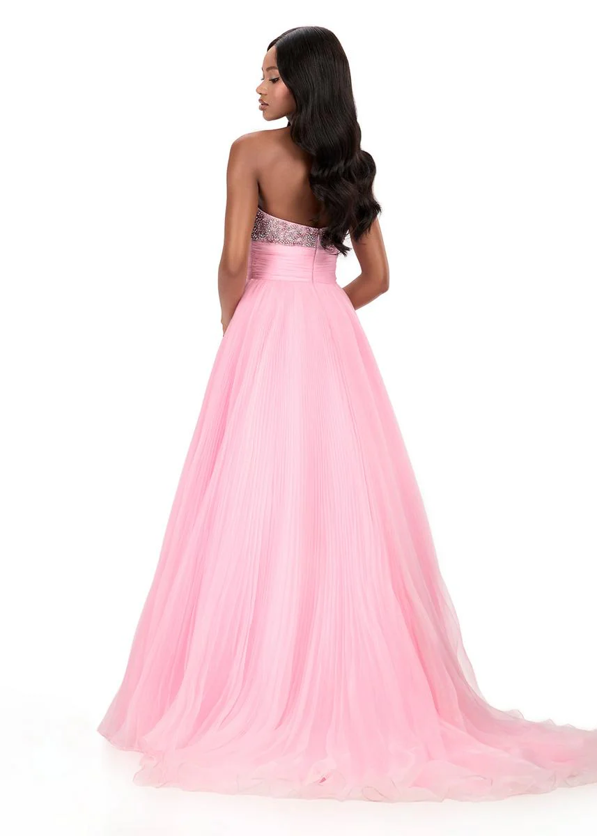 ASHLEYlauren Pleated Skirt Prom Dress 12275 - Image 6