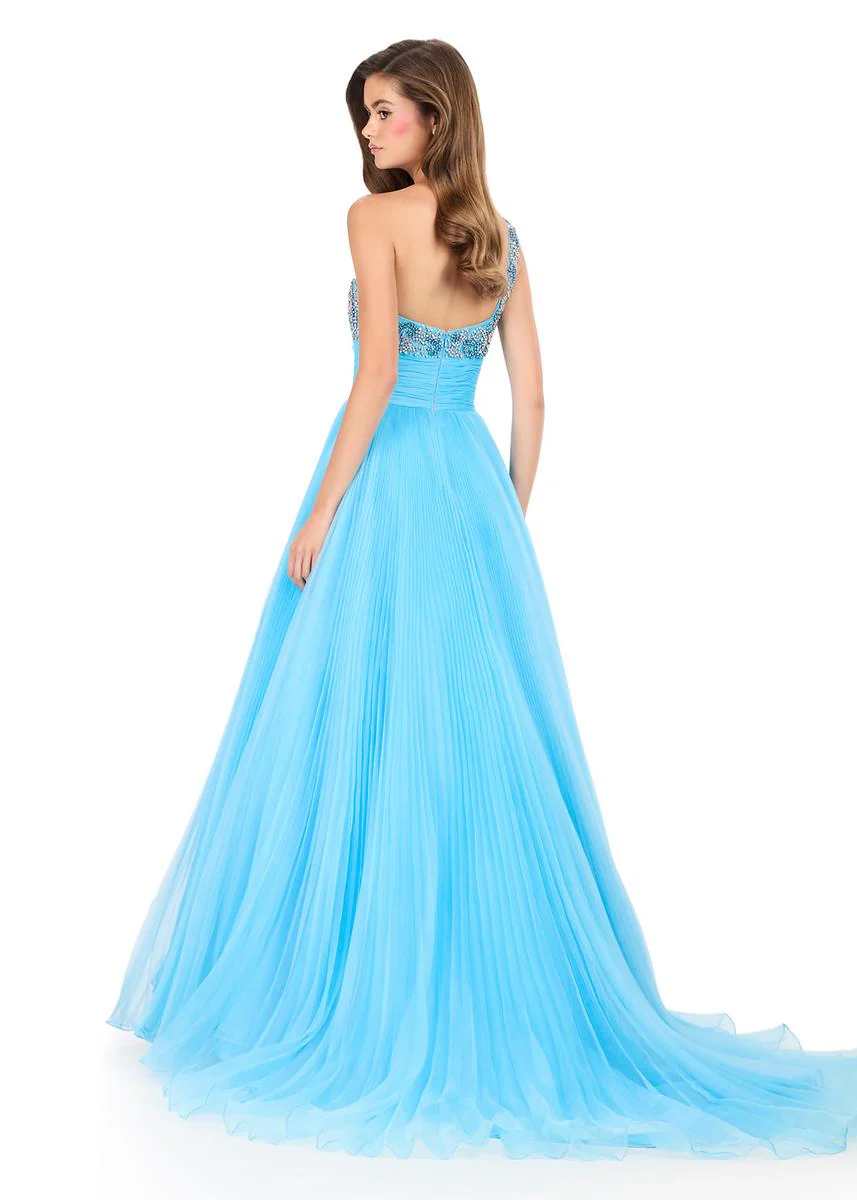 ASHLEYlauren Pleated Skirt Prom Dress 12275 - Image 8
