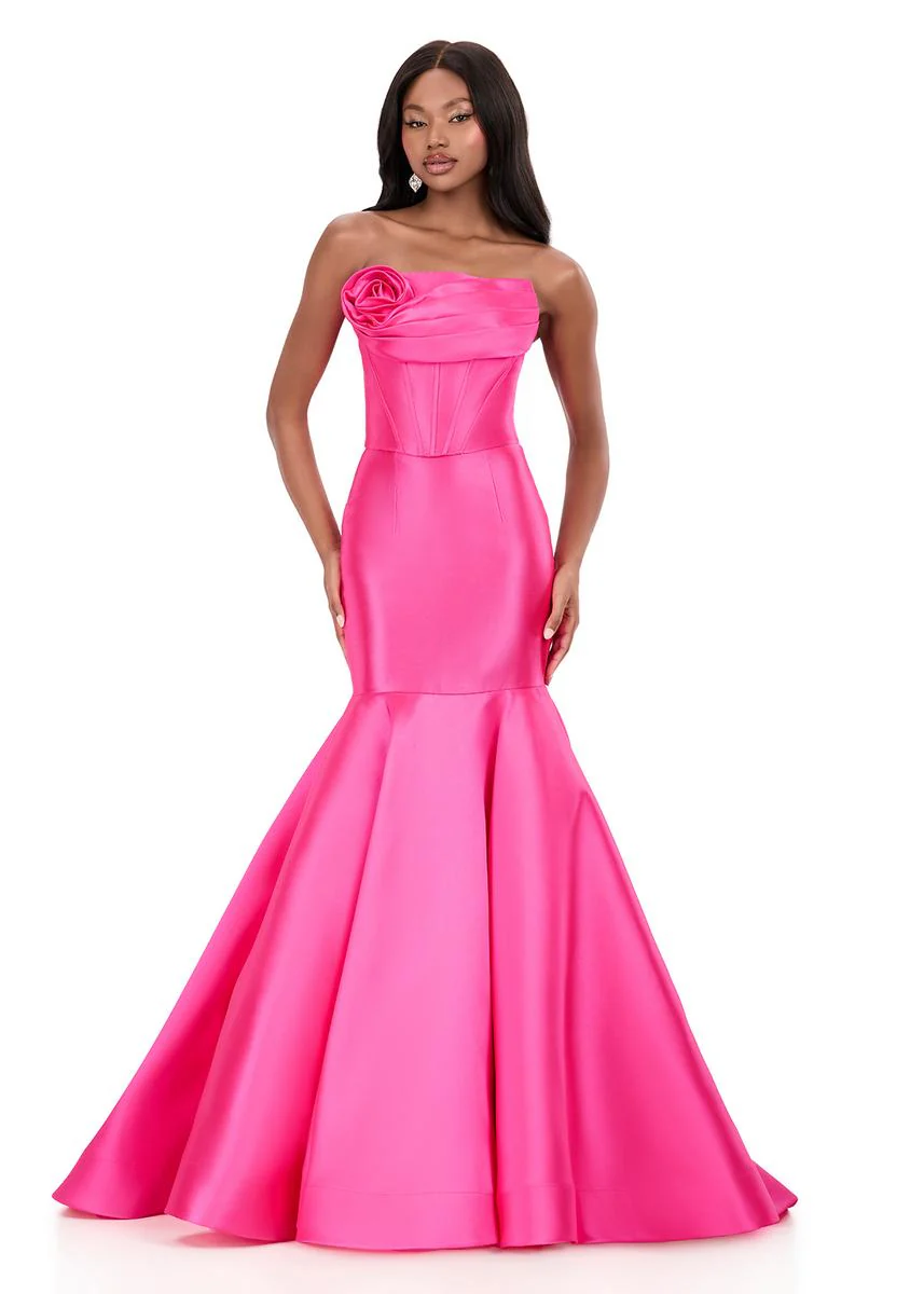 ASHLEYlauren Mermaid Mikado Prom Dress 12278 - Image 3