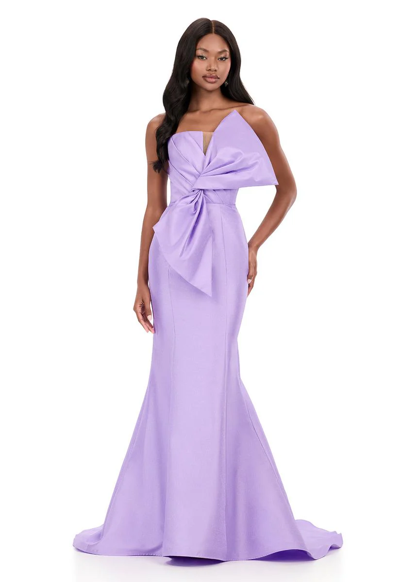 ASHLEYlauren Tight Bow Prom Dress 12279 - Image 8
