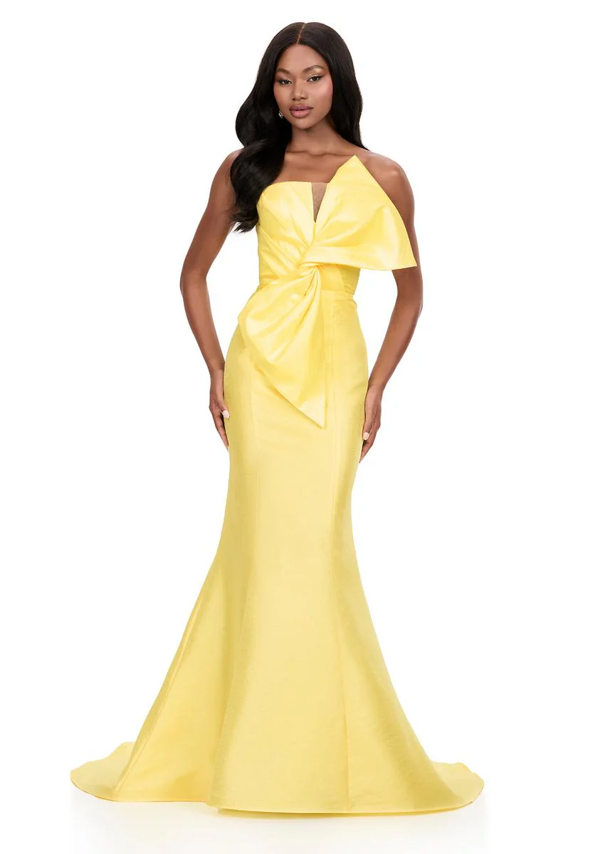 ASHLEYlauren Tight Bow Prom Dress 12279 - Image 9