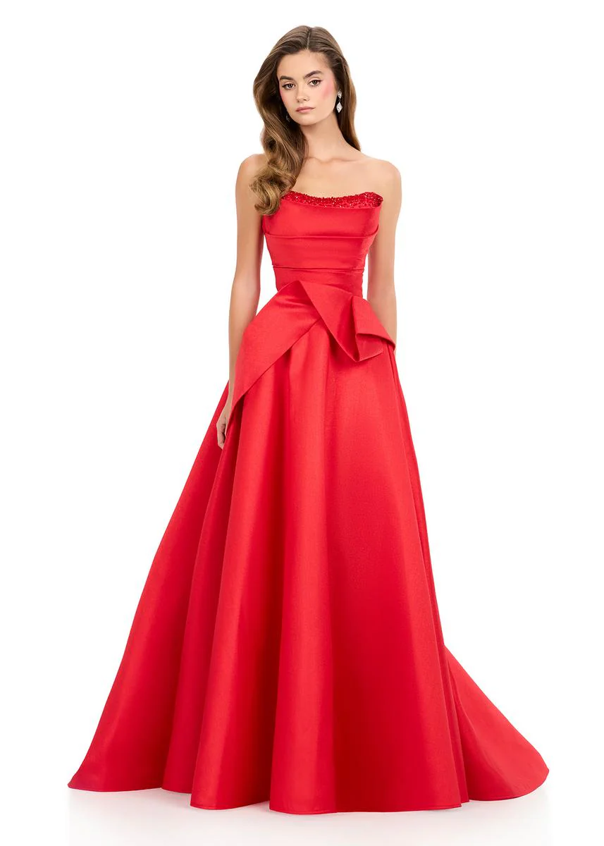 ASHLEYlauren Mikado Ball Gown Prom Dress 12280 - Image 7