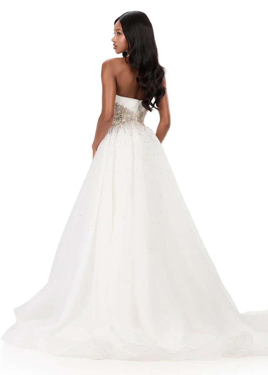 ASHLEYlauren Organza Ballgown Prom Dress 12283 - Image 2