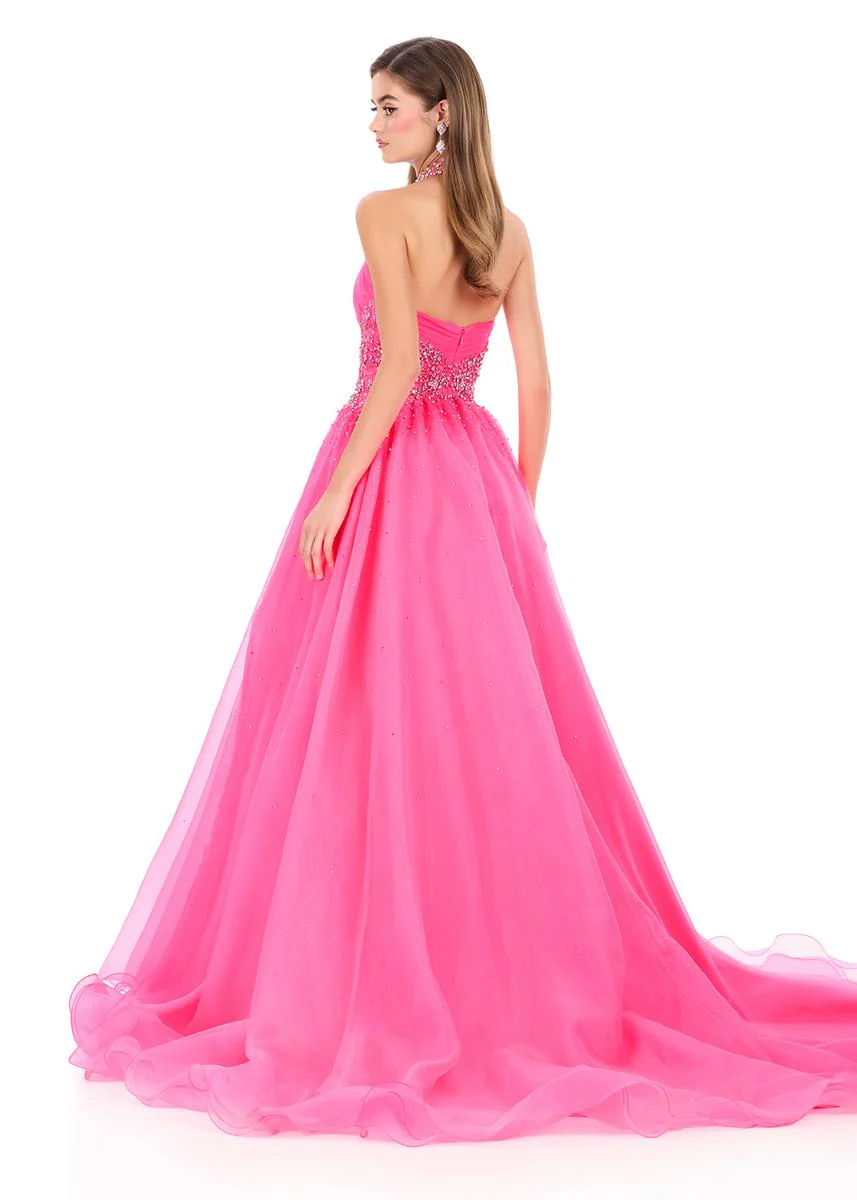ASHLEYlauren Organza Ballgown Prom Dress 12283 - Image 4