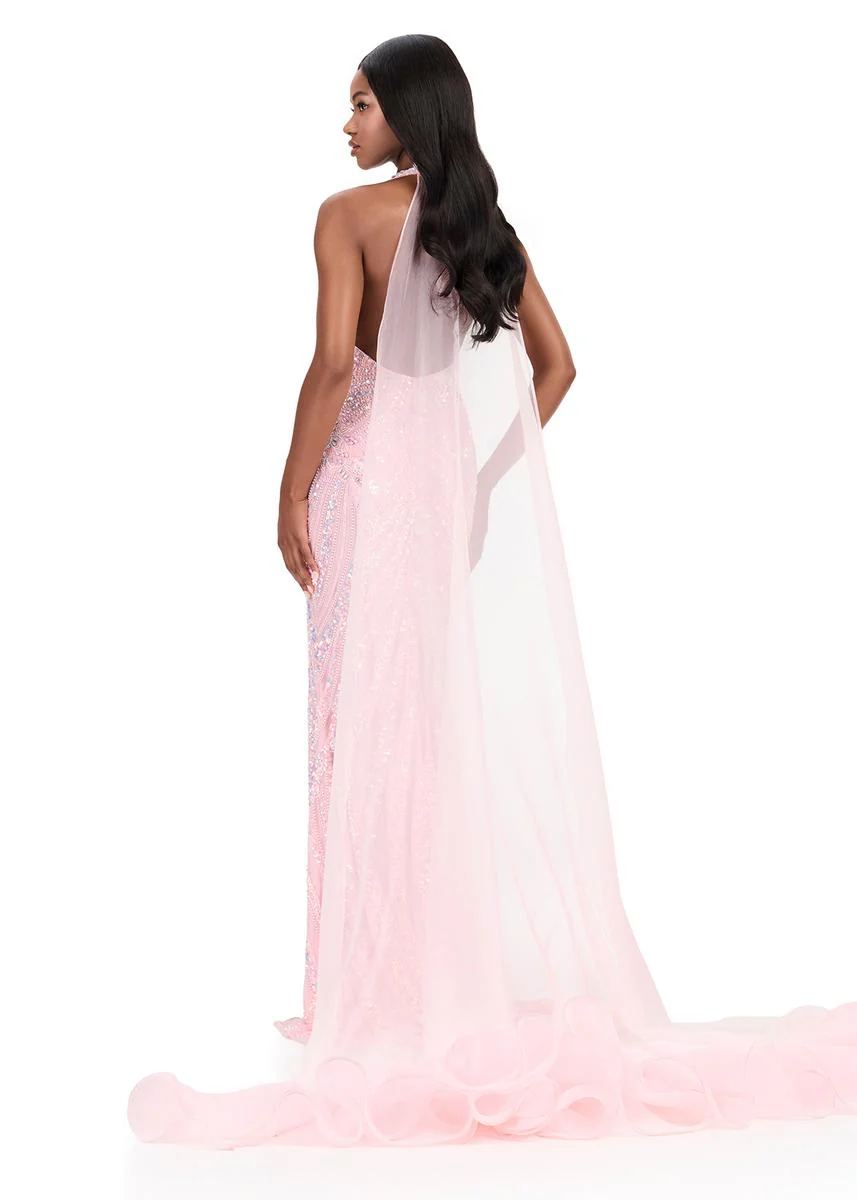 ASHLEYlauren Ruffle Hem Cape 12293 - Image 2