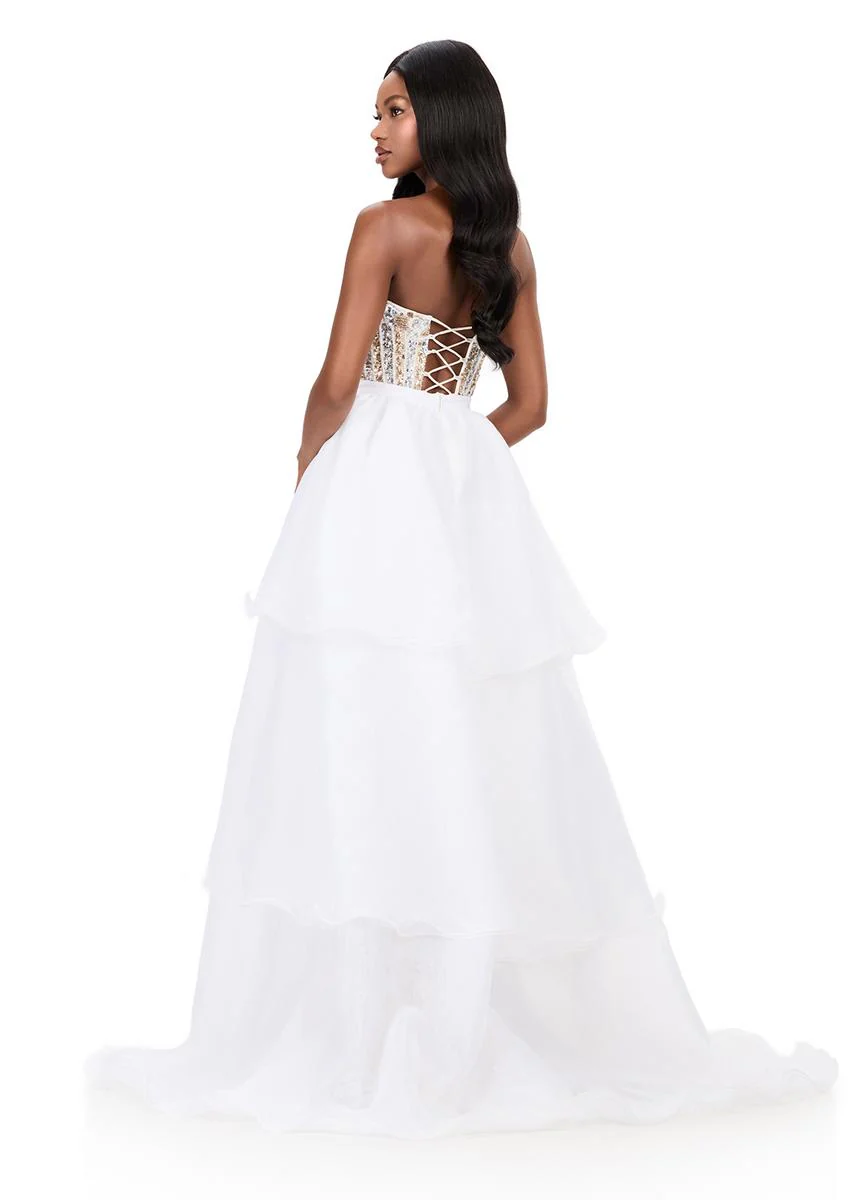 ASHLEYlauren Organza Overskirt 12295 - Image 4
