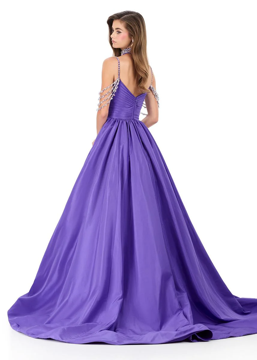 ASHLEYlauren Embellished Prom Dress 12300 - Image 9