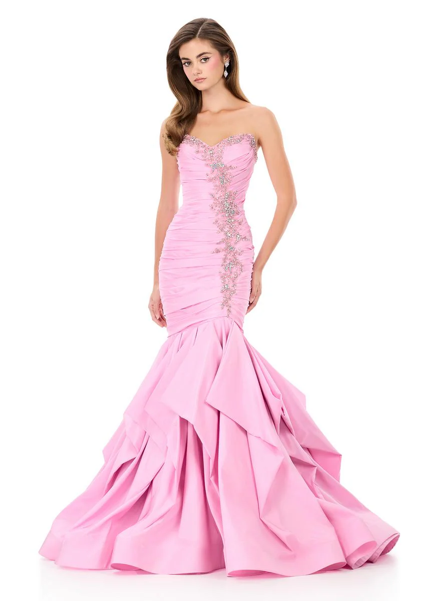 ASHLEYlauren Ruched Mermaid Prom Dress 12301 - Image 7