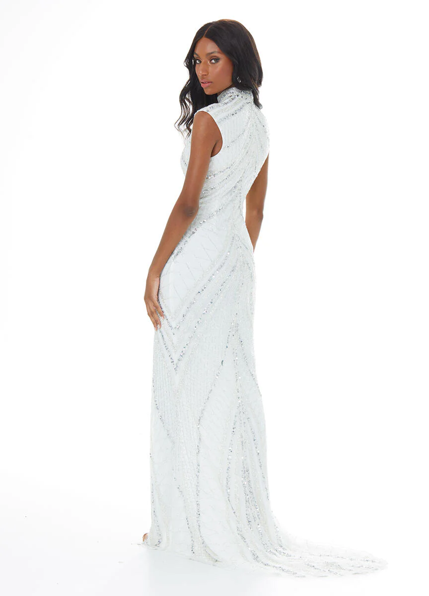 AshleyLauren Cap Sleeve Beaded Prom Dress 1624 - B - Image 15