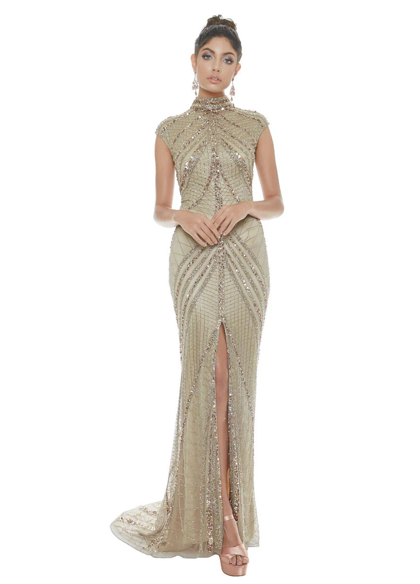 AshleyLauren Cap Sleeve Beaded Prom Dress 1624 - B - Image 20