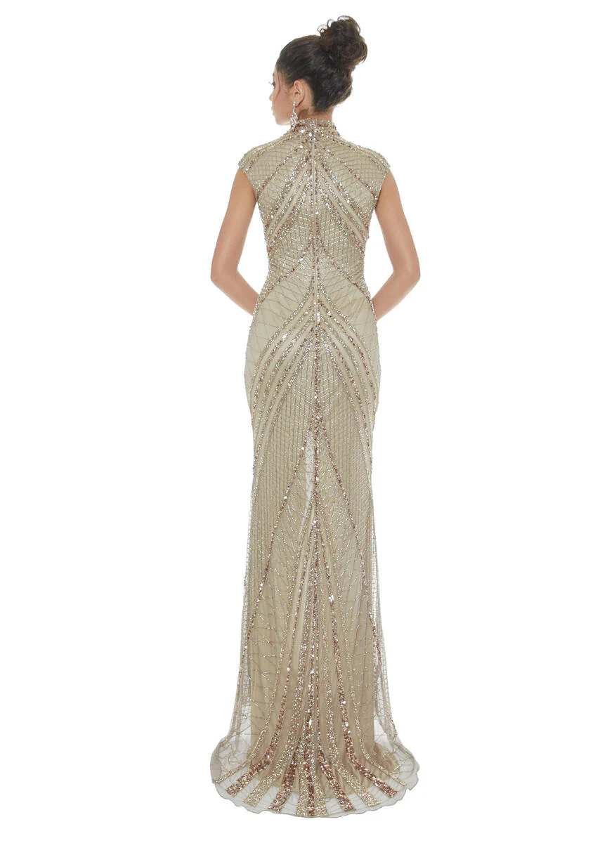 AshleyLauren Cap Sleeve Beaded Prom Dress 1624 - B - Image 21