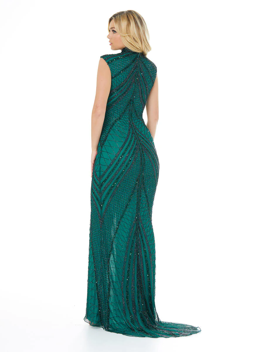 AshleyLauren Cap Sleeve Beaded Prom Dress 1624 - B - Image 23