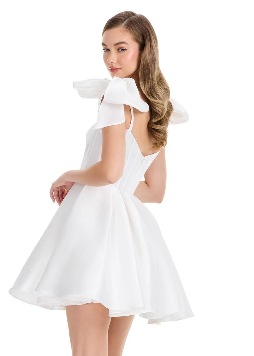 ASHLEYlauren A-Line Satin HoCo Dress 4855 - Image 4